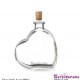 Glass bottle heart 200ml