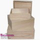 Wooden boxes set of 3
