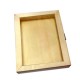 Wooden box with glass window 20 x 16 x 3.7cm