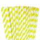 Yellow  paper striped straws